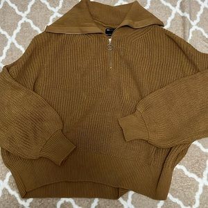 ASOS Curve pullover half zip sweater